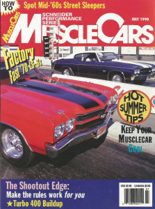 MUSCLE CARS 1990 JULY - HEMI CHALLENGER & RR, 455 442, 427 YENKO, T-37